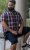 D555 Shields Button Down Collar Short Sleeve Shirt With Pocket Red Check - Kauluspaidat - Miesten isot kauluspaidat 2XL – 8XL