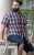 D555 Shields Button Down Collar Short Sleeve Shirt With Pocket Red Check - Kauluspaidat - Miesten isot kauluspaidat 2XL – 8XL