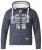 D555 Vadal Full Zip Hoodie Charcoal - Hupparit ja collegepaidat - Miesten hupparit ja collegepaidat isot koot