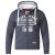 D555 Vadal Full Zip Hoodie Charcoal - Hupparit ja collegepaidat - Miesten hupparit ja collegepaidat isot koot
