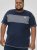 D555 Swansea Cut And Sew Crew Neck T-Shirt Navy - T-paidat - Isot T-paidat 2XL – 14XL