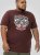 D555 Loughborough Official Gas Monkey Crew Neck T-Shirt Burgundy Black Twist - T-paidat - Isot T-paidat 2XL – 14XL