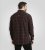 D555 Horsham Long Sleeve Shirt with Chest Pocket Burgundy/Black Check - Kauluspaidat - Miesten isot kauluspaidat 2XL – 8XL