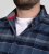 D555 Shrewsbury Long Sleeve with Chest Pocket Blue/Navy Check TALL SIZES - Kauluspaidat - Miesten isot kauluspaidat 2XL – 8XL