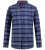 D555 Shrewsbury Long Sleeve with Chest Pocket Blue/Navy Check TALL SIZES - Kauluspaidat - Miesten isot kauluspaidat 2XL – 8XL