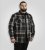 D555 Falkirk Long Sleeve Heavy Shacket Overshirt Black/Grey TALL SIZES - Kauluspaidat - Miesten isot kauluspaidat 2XL – 8XL