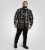D555 Falkirk Long Sleeve Heavy Shacket Overshirt Black/Grey TALL SIZES - Kauluspaidat - Miesten isot kauluspaidat 2XL – 8XL
