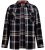 D555 Falkirk Long Sleeve Heavy Shacket Overshirt Black/Grey TALL SIZES - Kauluspaidat - Miesten isot kauluspaidat 2XL – 8XL