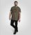 D555 Stockton Gorilla Playing Drums Crew Neck T-Shirt Khaki - T-paidat - Isot T-paidat 2XL – 14XL