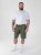D555 Mitchell 1 Stretch-Shortsit Joustavalla Vyötäröllä Khaki - Collegehousut ja collegeshortsit - Miesten Isot collegehousut ja collegeshortsit