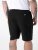 D555 Robinson 1 Fleece Cargo-Shortsit Joustavalla Vyötäröllä Musta - Collegehousut ja collegeshortsit - Miesten Isot collegehousut ja collegeshortsit
