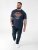 D555 Hockney T-paita Moottoripyöräpainatuksella Tummansininen - T-paidat - Isot T-paidat 2XL – 14XL