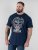 D555 Linton T-paita Monivärisellä Pääkallopainatuksella Tummansininen - T-paidat - Isot T-paidat 2XL – 14XL