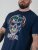 D555 Linton T-paita Monivärisellä Pääkallopainatuksella Tummansininen - T-paidat - Isot T-paidat 2XL – 14XL