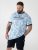 D555 Shoreham AO T-paita Venice Beach -Painatuksella Sininen - T-paidat - Isot T-paidat 2XL – 14XL