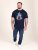 D555 Slater Painettu T-paita Tummansininen - T-paidat - Isot T-paidat 2XL – 14XL