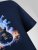 D555 Slater Painettu T-paita Tummansininen - T-paidat - Isot T-paidat 2XL – 14XL