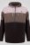 D555 Fitzgerald Zip Through Hoody With Cut & Sew Panels Musta - Hupparit ja collegepaidat - Miesten hupparit ja collegepaidat isot koot