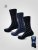 D555 Harold 3 Extra Wide Comfort Fit Socks 3-pack Navy/Denim - Alusvaatteet & uimavaatteet - Miesten Isot alusvaatteet 