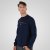 Double Outfitters MTOP-1151 Collegepaita Tummansininen - Hupparit ja collegepaidat - Miesten hupparit ja collegepaidat isot koot