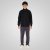 Double Outfitters MTOP-1158 Vetoketjullinen collegetakki Musta - Hupparit ja collegepaidat - Miesten hupparit ja collegepaidat isot koot