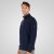Double Outfitters MTOP-1163 Puolivetoketjullinen collegepaita Tummansininen - Hupparit ja collegepaidat - Miesten hupparit ja collegepaidat isot koot