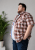 Kam Jeans 6368 Checked Short Sleeve Shirt Red - Kauluspaidat - Miesten isot kauluspaidat 2XL – 8XL