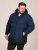 D555 Hank Ripstop Contrast Panelled Padded Hooded Jacket Tummansininen - Takit - Miesten Takit, isot koot – 2XL – 12XL