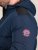 D555 Hank Ripstop Contrast Panelled Padded Hooded Jacket Tummansininen - Takit - Miesten Takit, isot koot – 2XL – 12XL