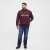 North Latitude Half Zip Collegepaita Viininpunainen - Hupparit ja collegepaidat - Miesten hupparit ja collegepaidat isot koot