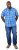 D555 EMANUEL Short Sleeve Turq & Blue Shirt - Kauluspaidat - Miesten isot kauluspaidat 2XL – 8XL