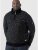 D555 REMINGTON Sweater With Woven Zipper Chest Pocket Black/Charcoal - Hupparit ja Collegepaidat - Miesten hupparit ja collegepaidat isot koot