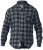 D555 Lawton LS Flannel Shirt Grey - Kauluspaidat - Miesten isot paidat 2XL – 8XL