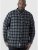 D555 Lawton LS Flannel Shirt Grey - Kauluspaidat - Miesten isot paidat 2XL – 8XL