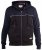 D555 Vincent Full Zip Hoody With Chest And Sleeve Piping Detail - Hupparit ja collegepaidat - Miesten hupparit ja collegepaidat isot koot