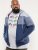 D555 Columbus Cut And Sew Panelled Zip Through Hoody Blue - Hupparit ja collegepaidat - Miesten hupparit ja collegepaidat isot koot