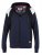D555 Silverton Contrast Panneled Hoodie Navy - Hupparit ja collegepaidat - Miesten hupparit ja collegepaidat isot koot