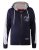 D555 Eaton Full Zip Hoodie Navy - Hupparit ja collegepaidat - Miesten hupparit ja collegepaidat isot koot