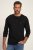 JP1880 702555 Pitkähihainen Henley-paita Musta - T-paidat - Isot T-paidat 2XL – 14XL