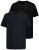 JP1880 711318 V-aukkoinen t-paita 2 kpl Musta - T-paidat - Isot T-paidat 2XL – 14XL