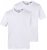 JP1880 711318 V-aukkoinen t-paita 2 kpl Valkoinen - T-paidat - Isot T-paidat 2XL – 14XL