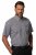 JP1880 722860 Lyhythihainen ruudullinen kauluspaita Musta - Kauluspaidat - Miesten isot kauluspaidat 2XL – 8XL