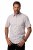 JP1880 Modern Fit Check Print Short Sleeve Shirt Grey - Kauluspaidat - Miesten isot kauluspaidat 2XL – 8XL