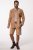 JP1880 Premium Goat Suede Staghorn Embroidery Shorts Leather Brown - JP1880 - JP1880 Miesten Isot Koot