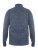 D555 Wilmington Zipper And Button Neck Sweater Blue - Hupparit ja collegepaidat - Miesten hupparit ja collegepaidat isot koot