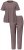 Ulla Popken 821244 Pilkullinen pyjama Ruskea - Pyjama/Loungewear - 