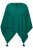 Ulla Popken Knit Pointed Hem Poncho Emerald Green - Naisten hupparit ja collegepaidat isot koot - 