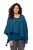 Ulla Popken Knit Pointed Hem Poncho Cerulean - Naisten hupparit ja collegepaidat isot koot - 