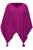 Ulla Popken Knit Pointed Hem Poncho Berry - Naisten hupparit ja collegepaidat isot koot - 