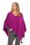 Ulla Popken Knit Pointed Hem Poncho Berry - Naisten hupparit ja collegepaidat isot koot - 